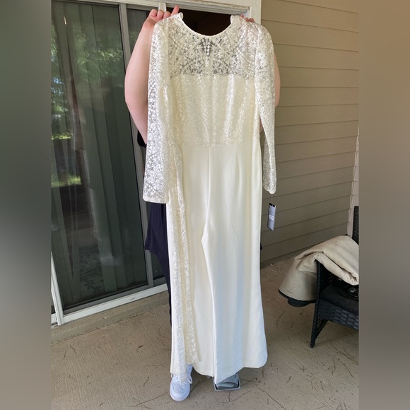 Tahari Pants - NWT Tahari White Lace Jumpsuit